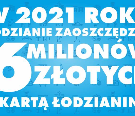 aktualność: W 2021 roku Łodzianie oszczędzili ponad 6 milionów złotych z Kartą Łodzianina!